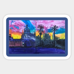 Pasadena City Hall Sunset Sticker